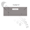 Fruehauf Back Flap Sheet Grey 12 Dawbarn Cover Sheet Rear Back Flap 12" Hood Grey For Fruehauf Tipper