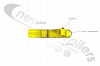 YELLOW-3.0-D1.2 Dawbarn Cover Sheet Side Strap With D Eyelet 1.2Mts Down In Yellow LG:3Mts