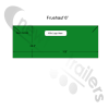 Fruehauf Back Flap Sheet Green 6 Dawbarn Cover Sheet Rear Back Flap 6" Hood Green For Fruehauf Tipper