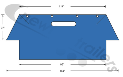 Unknown Dawbarn Cover Sheet Rear Back Flap For Fliegl Aspahlt Ejector Trailer Sheet System Sioen  5029