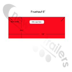 Fruehauf Back Flap Sheet Red 6 Dawbarn Cover Sheet Rear Back Flap 6" Hood Red For Fruehauf Tipper