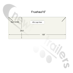 Fruehauf Back Flap Sheet White 6 Dawbarn Cover Sheet Rear Back Flap 6" Hood White For Fruehauf Tipper