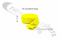 1810998-yellow Dawbarn Ratchet Drive Front Strap For Clearspan Winch System - Yellow Strap Only