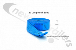 1810998-blue Dawbarn Ratchet Drive Front Strap For Clearspan Rollover Winch System - Blue Strap Only