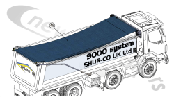 1800665 Shurco 9000 Black Heavy-Duty Tipper mesh sheets 7’ 6” x 24’ Sheet (Or Net Tarp) Shur-co